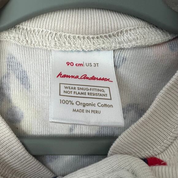 Hanna Andersson Floral Print Organic Cotton Footed Pajamas Size 3T - Picture 2 of 2